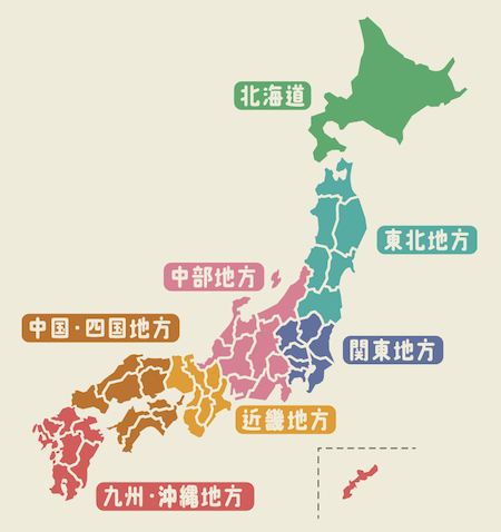 カリフォルニア州県人会マップ